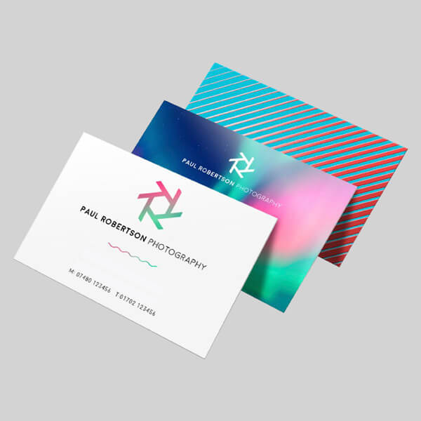 Image of three business cards.