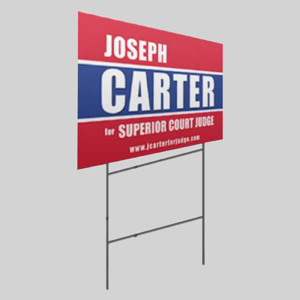 Image of a lawn sign and stake.