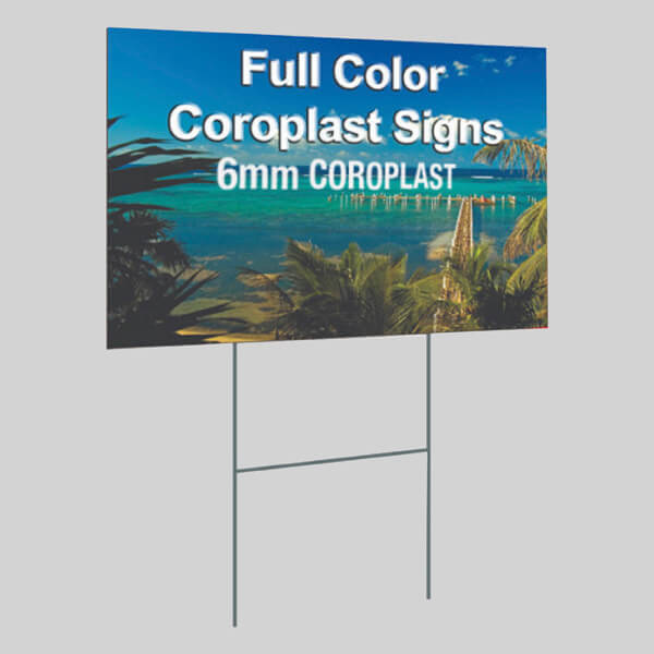 Image of a lawn sign and stake.