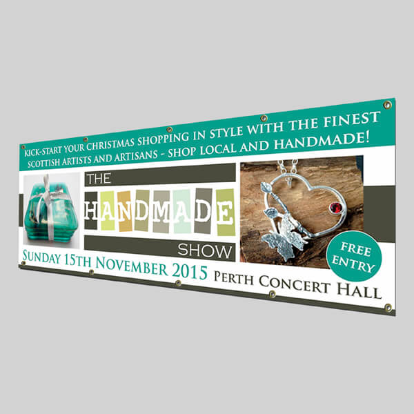 Image of a vinyl banner with grommets.