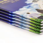 Image of the spine of saddle stitch booklets