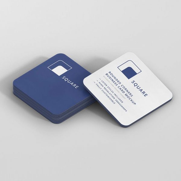 Image of square business cards