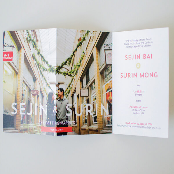 Image of a folded invitiation