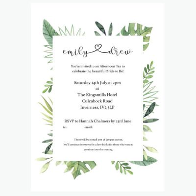 Image of a printed invitation.